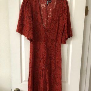Something Navy - Rust Lace Maxi or Cover Up
